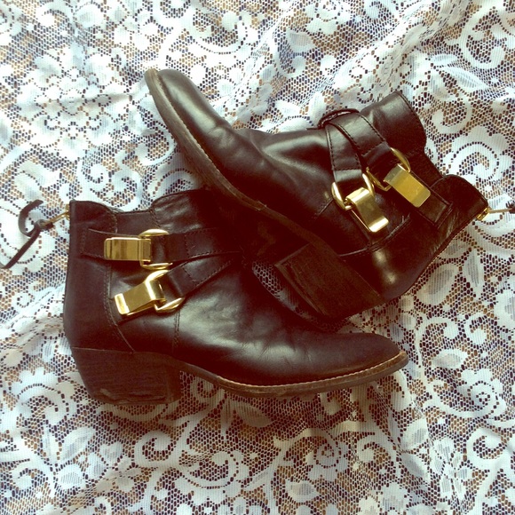 ‼️Final Sale‼️Genuine Leather Biker Moto Booties