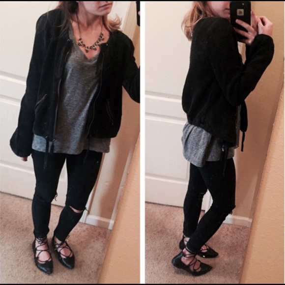 Free people moto thermal jacket