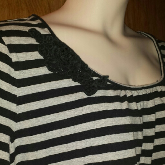 MOVED PLATFORMS - Stripey cotton shirt, plus size - Picture 2 of 4