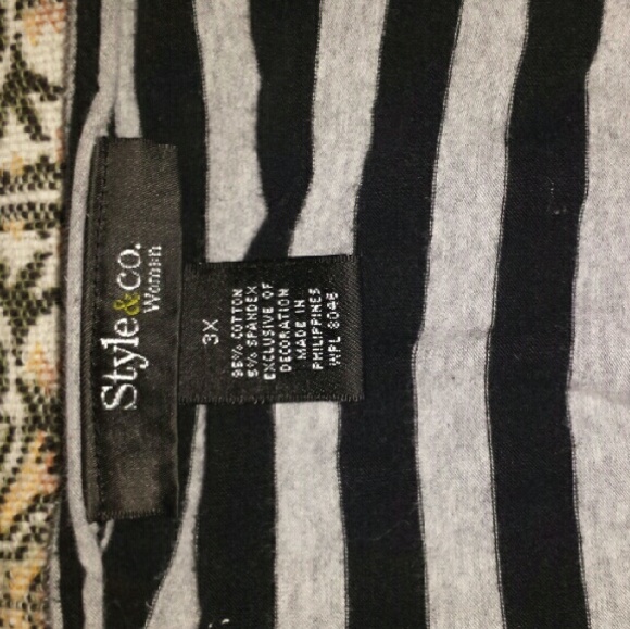 MOVED PLATFORMS - Stripey cotton shirt, plus size - Picture 4 of 4