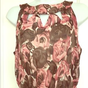 Romantic JBS Long Flower Sleeveless Dress Sz 12
