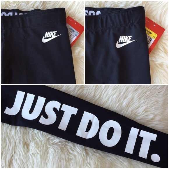Nike Just Do It Black + White Leggings - Picture 3 of 3