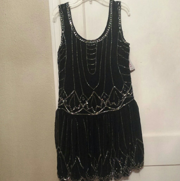 ROMEO&JULIET couture black flapper dress