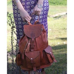 Handmade Leather Back Pack
