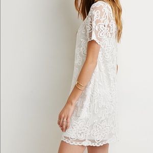 White lace dress.