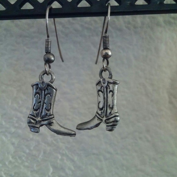 Vintage cowboy boot earrings