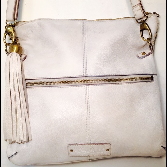 Lucky Brand Handbags - White lucky brand leather crossbody