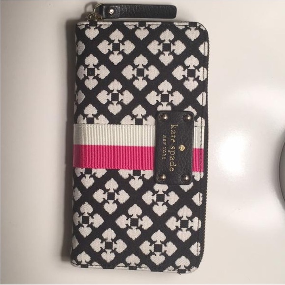 Kste Spade Neda Black and White Wallet