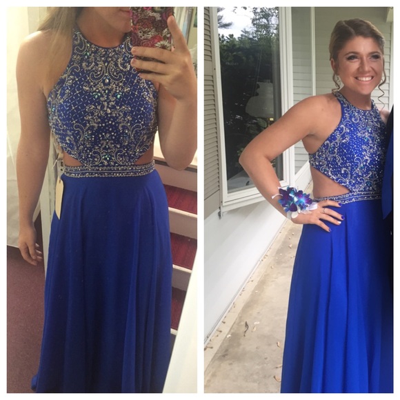 Blue and silver dress size 6