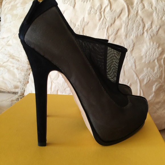 Fendi Nude and Black Mesh Booties - Picture 2 of 4