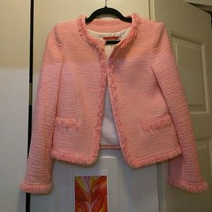 Pink tweed Alice + Olivia blazer