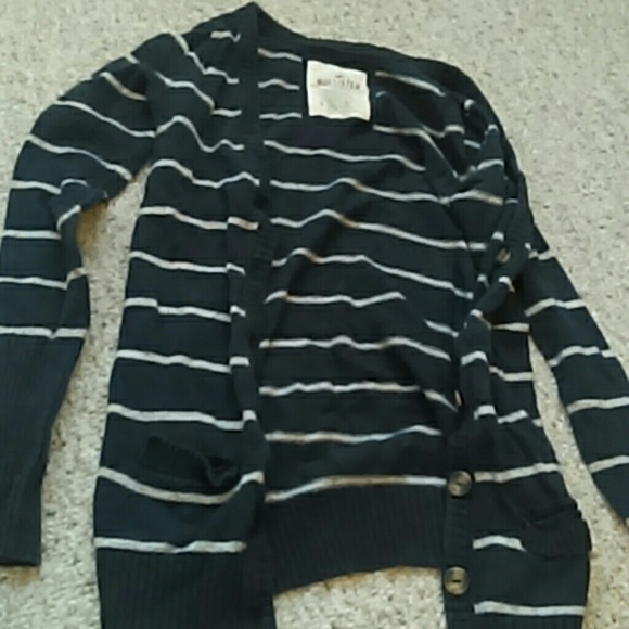 Navy blue and gray cardigan