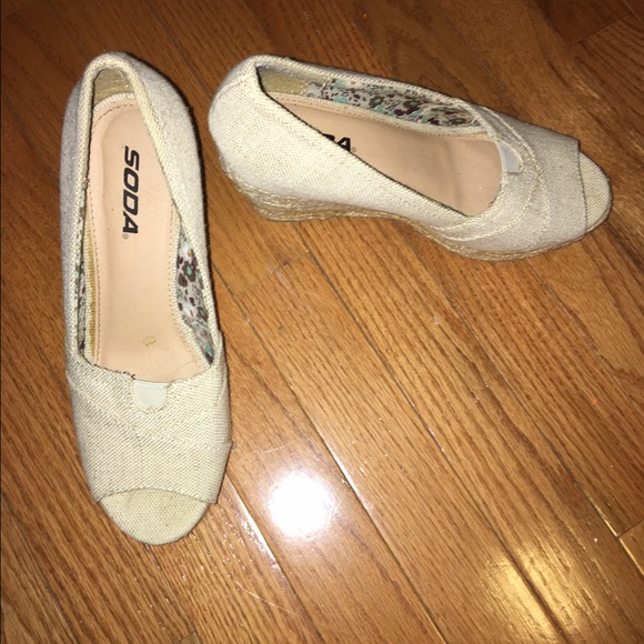 Canvas espadrille wedges