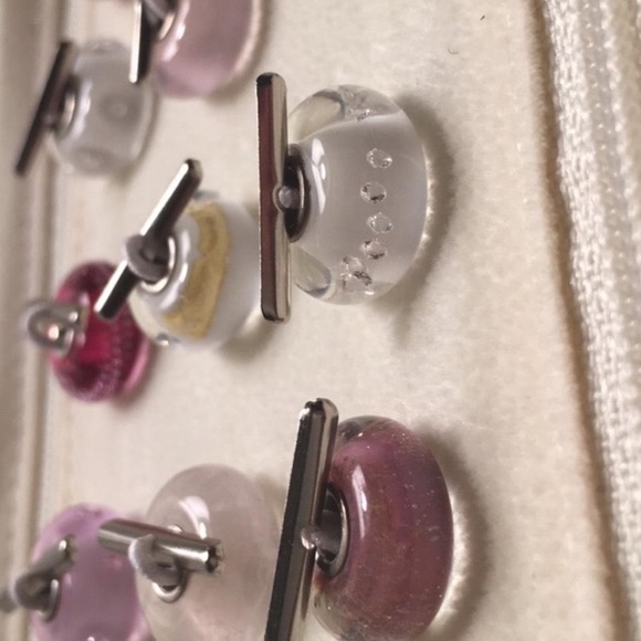 Trollbeads Bracelet w 11 Genuine Beads & Case