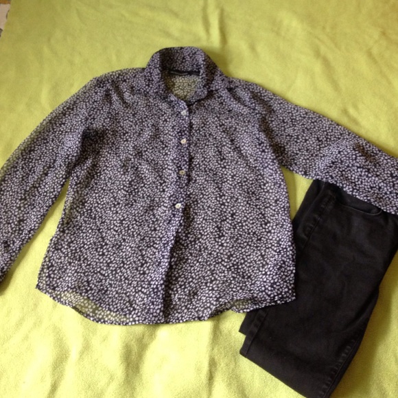Impressions Spotted Blouse