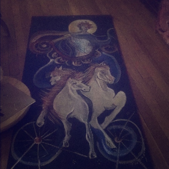 Yoga mat hand painted