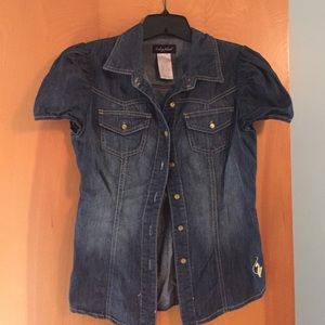 Baby Phat blue jean shirt