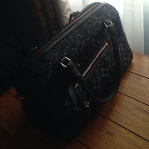 Black Sequin Coach Bag