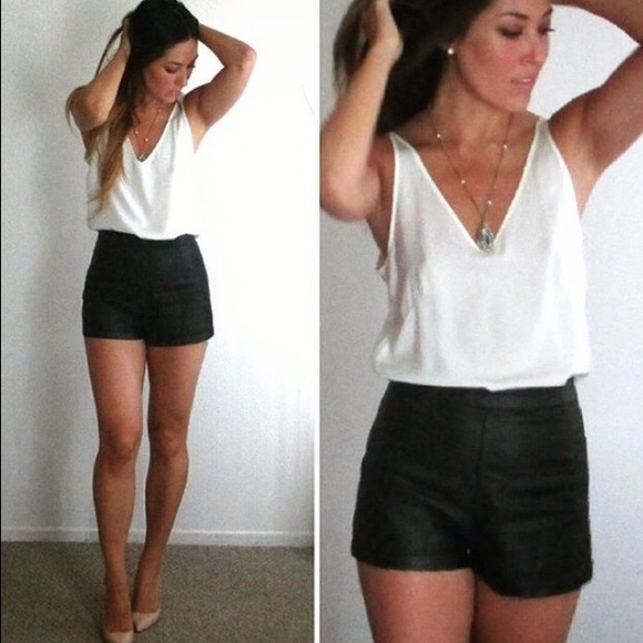 Nasty Gal high waisted leather shorts.