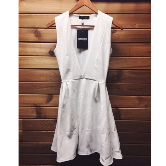 NWT MissGuided Skater Plunge Dress