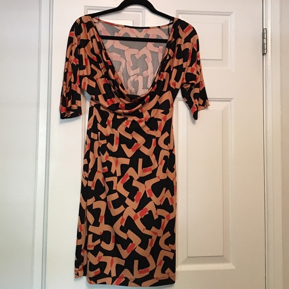 Ali Ro 3/4 Sleeve BodyCon Dress w/draping back sz4 - Picture 4 of 4