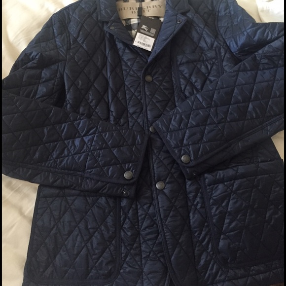 Burberry Navy Quilted Jacket