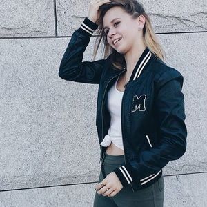 Varsity Faux Leather Jacket