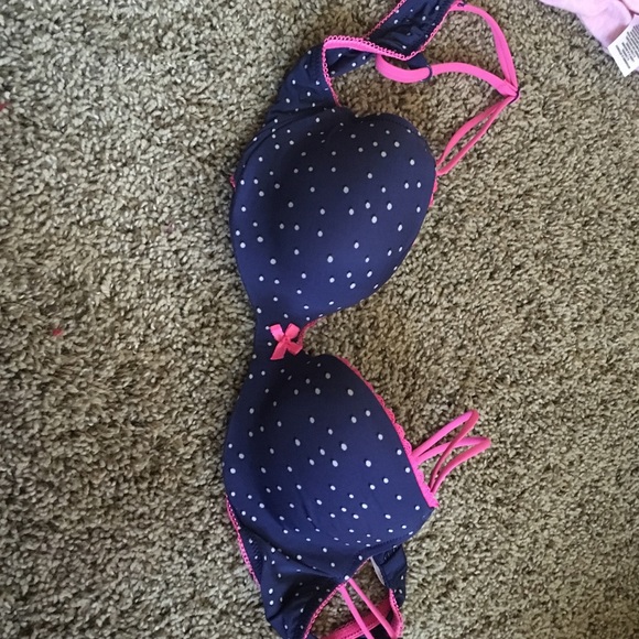 Polka dot push-up bra from pink. Barely worn.