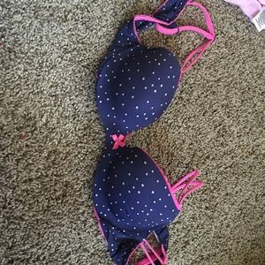 Polka dot push-up bra from pink. Barely worn.