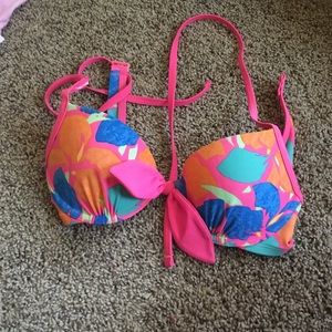 Aerie floral push-up bikini top.