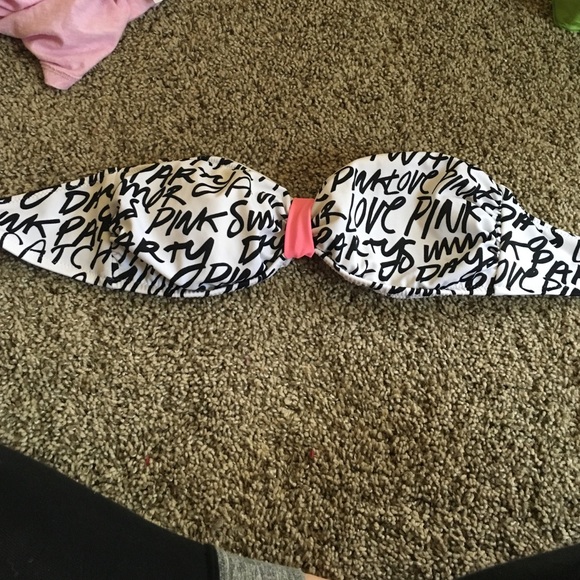 Pink bikini top no straps