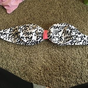 Pink bikini top no straps