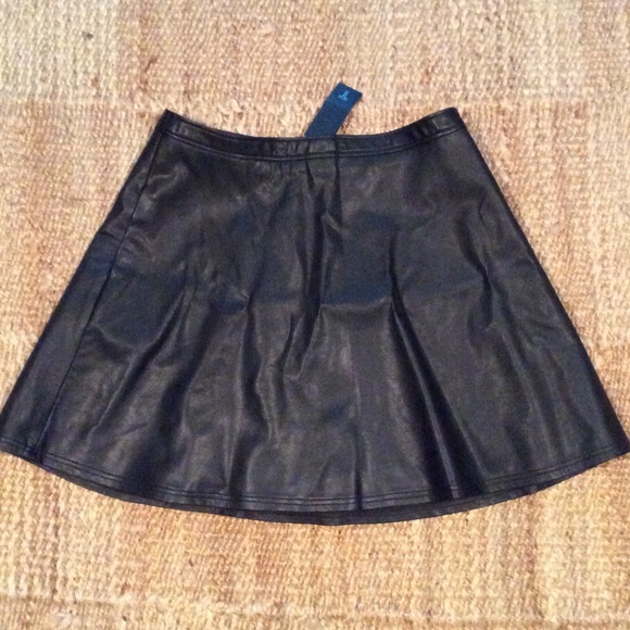 Faux leather skirt