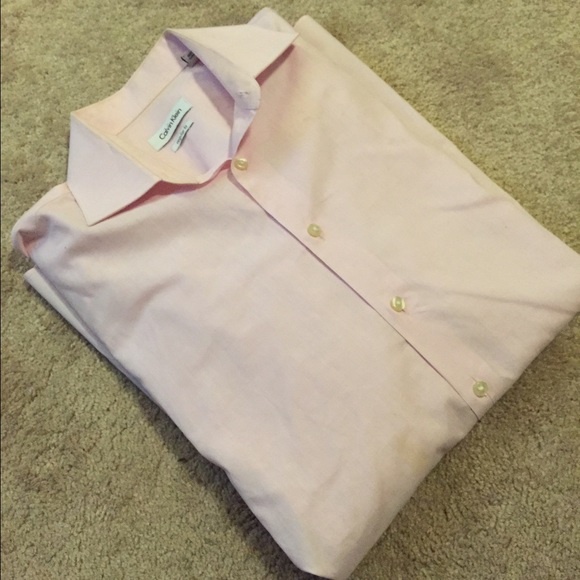 Calvin Klein Light Pink Button Down Dress Shirt - Picture 1 of 2