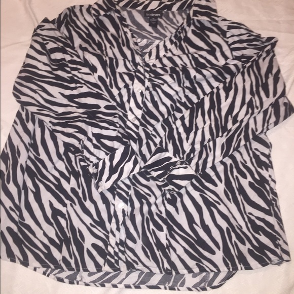 Zebra print button down from Lane Bryant