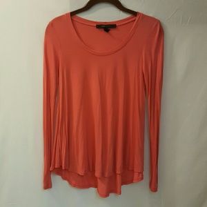 BCBG Long Sleeve Orange Shirt