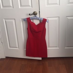 DVF red dress