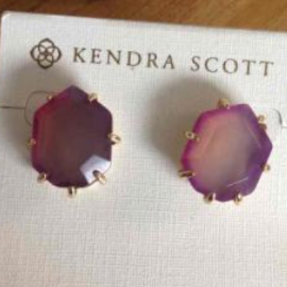 ISO Kendra Scott purple agate Morgan stud Was On M - Picture 3 of 3