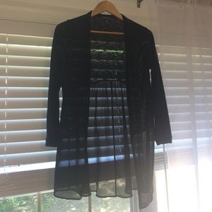 Black 3/4 Sleeve Cardigan