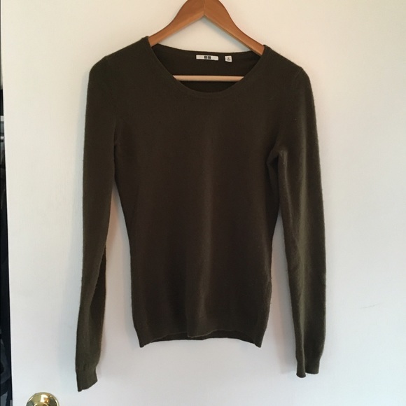 Olive green cashmere sweater