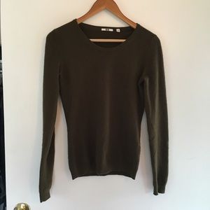 Olive green cashmere sweater