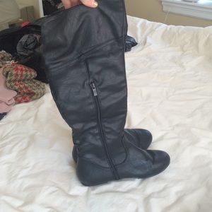 Knee high black boots