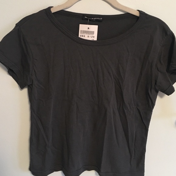 Charcoal Grey Cropped Tee