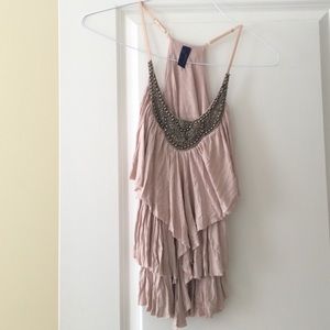 Pink beaded racerback