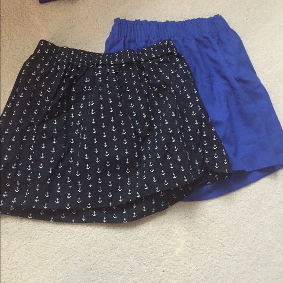 Solid Blue J Crew Skirt w/ pockets