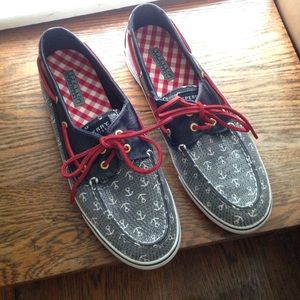 Sperry Boat women's Shoes Size 11 Navy & Red