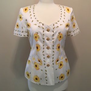 Escada s/s fitted blouse