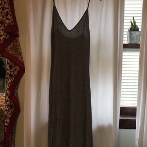 Soft Material Grey Maxi w/ Side Slit