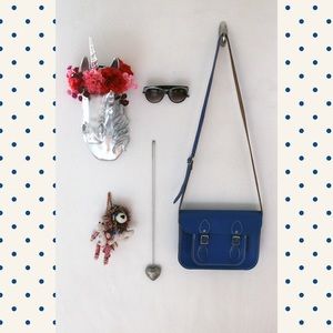 Bright Blue Cambridge Satchel