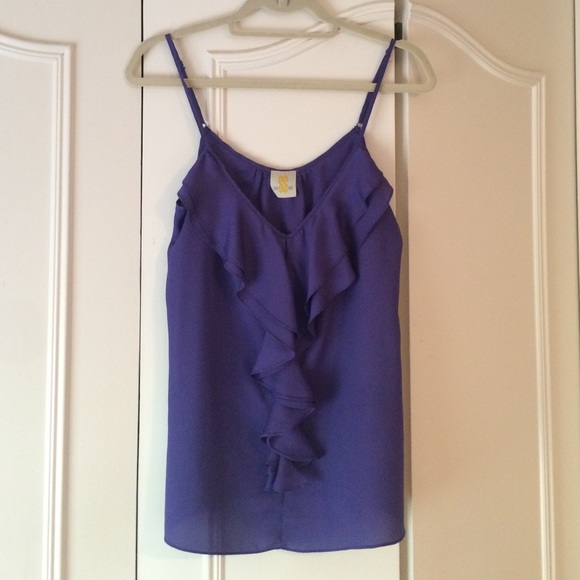 Sis Sis purple chiffon tank top
